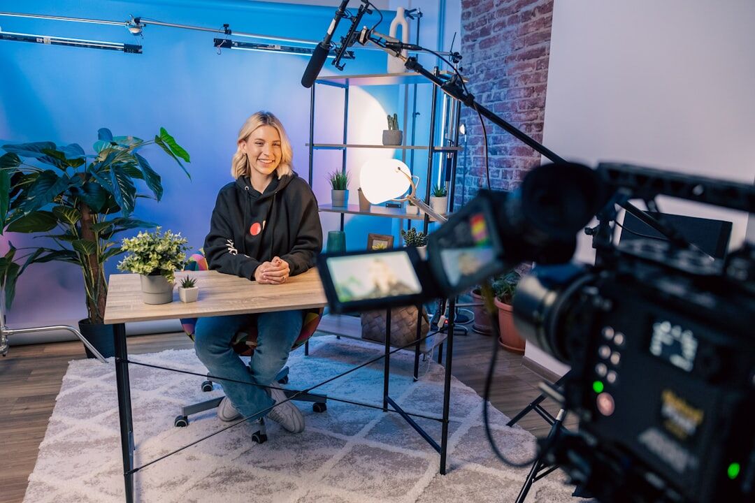 content creator filming