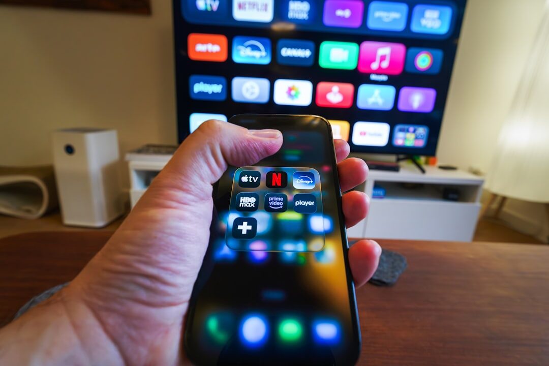 tv remote in hand