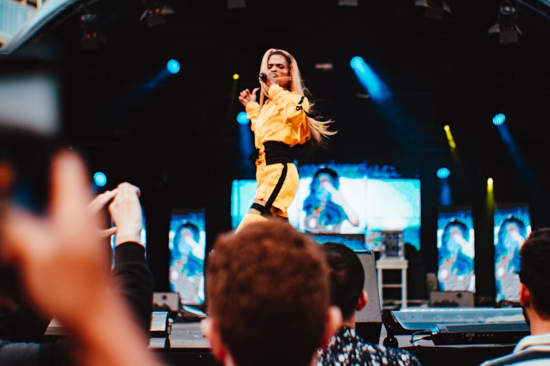 tv presenter on stage
